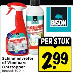 Vomar Voordeelmarkt Schimmelvreter of Vloeibare Ontstopper aanbieding