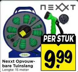 Vomar Voordeelmarkt Nexxt Opvouwbare Tuinslang aanbieding
