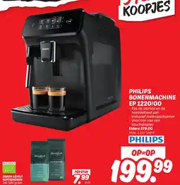Dekamarkt Philips bonenmachine EP 1220/00 aanbieding