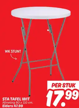 Dekamarkt Sta tafel wit aanbieding