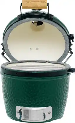 Bol.com Big Green Egg Houtskoolbarbecue Mini - Grilloppervlak 25 Ø cm - Komado - Groen aanbieding