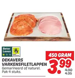 Dekamarkt Dekavers varkensfiletlappen aanbieding