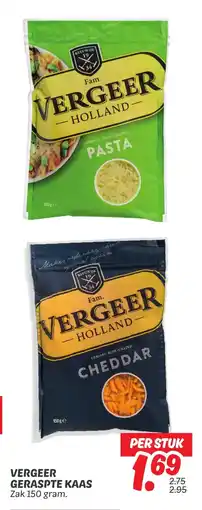 Dekamarkt Vergeer geraspte kaas aanbieding