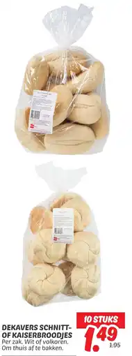 Dekamarkt Dekavers schnitt of kaiserbroodjes aanbieding