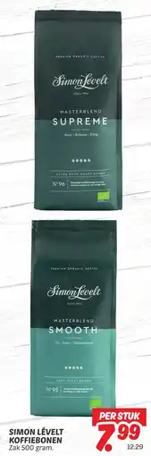 Dekamarkt Simon Levelt koffiebonen aanbieding