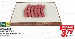 Dekamarkt Dekavers biologische runderchipolata's aanbieding
