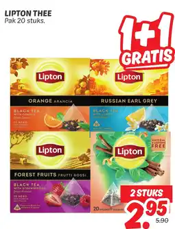 Dekamarkt Lipton thee aanbieding