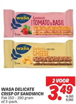 Dekamarkt Wasa delicate crisp of sandwich aanbieding