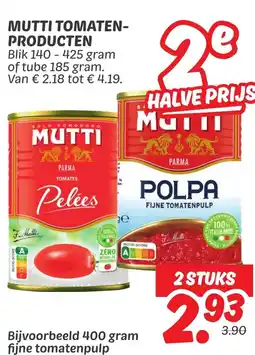 Dekamarkt Mutti tomatenproducten aanbieding