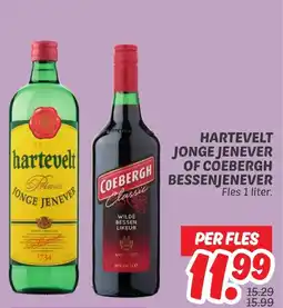 Dekamarkt Hartevelt jonge jenever of coebergh bessenjenever aanbieding