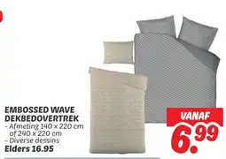 Dekamarkt Embossed wave dekbedovertrek aanbieding