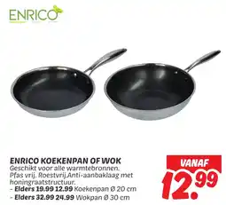 Dekamarkt Enrico koekenpan of wok aanbieding