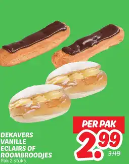 Dekamarkt Dekavers vanille eclairs of roombroodjes aanbieding