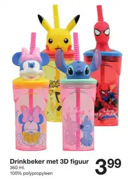 Zeeman Drinkbeker met 3D figuur aanbieding