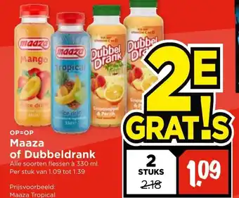 Vomar Voordeelmarkt Maaza of dubbeldrank aanbieding