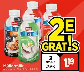 Vomar Voordeelmarkt Mullermilk 375ml aanbieding