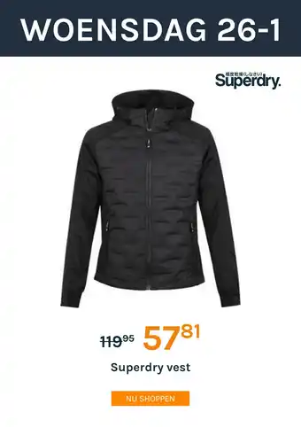 Suitable Woensdag 26-1 Superdry vest aanbieding