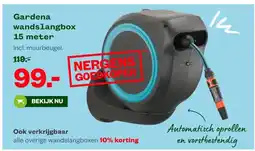 Welkoop Gardena wandslangbox 15 meter aanbieding