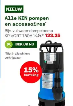 Welkoop Alle KIN pompen en accessoires* aanbieding