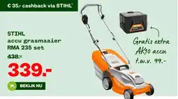 Welkoop STIHL accu grasmaaier RMA 235 set aanbieding