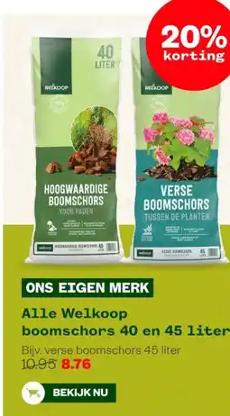 Welkoop Alle Welkoop boomschors 40 en 45 liter aanbieding