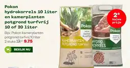 Welkoop Pokon hydrokorrels 10 liter en kamerplanten potgrond turfvrij 10 of 20 liter aanbieding