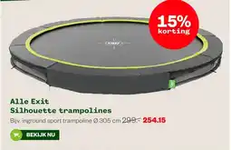 Welkoop Alle Exit Silhouette trampolines aanbieding