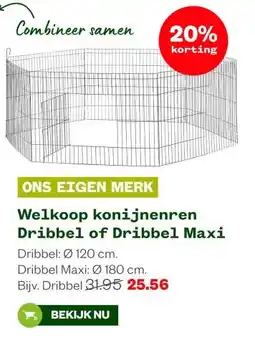 Welkoop Welkoop konijnenren Dribbel of Dribbel Maxi aanbieding