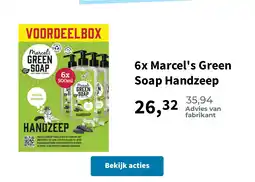 Plein.nl 6x Marcel's Green Soap Handzeep aanbieding