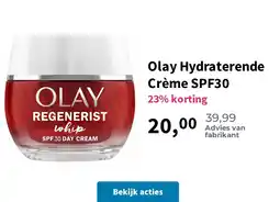 Plein.nl Olay Hydraterende Crème SPF30 aanbieding