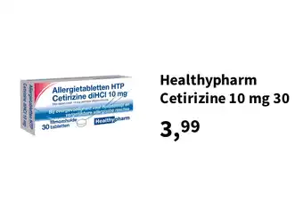 Plein.nl Healthypharm Cetirizine 10 mg 30 aanbieding