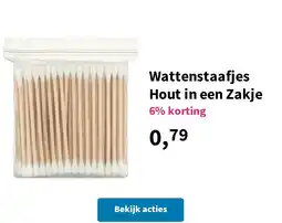 Plein.nl Wattenstaafjes Hout in een Zakje aanbieding