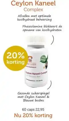 De Rode Pilaren Ceylon Kaneel Complex aanbieding