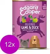 Bol.com Edgard & Cooper Blik Game Duck Adult - Hondenvoer - 12 x Wild Eend Rode Biet 400 g Graanvrij aanbieding