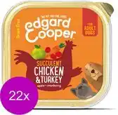 Bol.com Edgard & Cooper Kuipje Chicken Turkey Adult - Hondenvoer - 22 x Kip Kalkoen Appel 150 g Graanvrij aanbieding