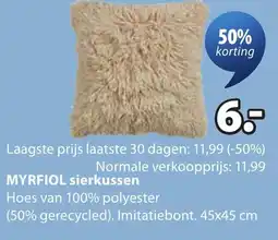 Jysk Myrfiol sierkussen aanbieding