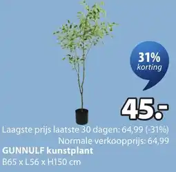 Jysk GUNNULF kunstplant aanbieding