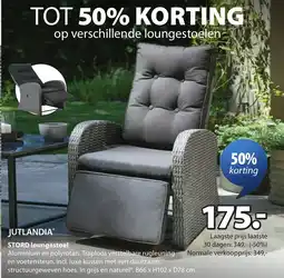 Jysk Jutlandia® stord loungestoel aanbieding