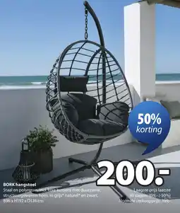 Jysk BORK hangstoel 2005 aanbieding