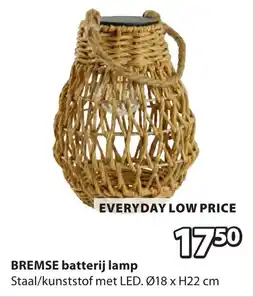 Jysk Bremse batterij lamp aanbieding