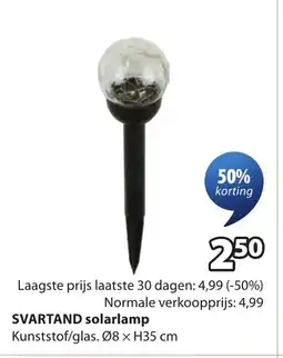 Jysk Svartand solarlamp aanbieding
