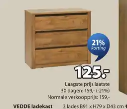Jysk Vedde ladekast aanbieding