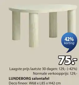 Jysk Lundeborg salontafel aanbieding