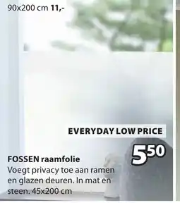 Jysk Fossen raamfolie aanbieding