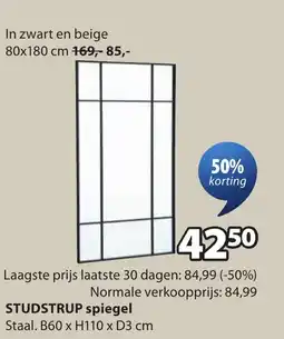 Jysk Studstrup spiegel aanbieding