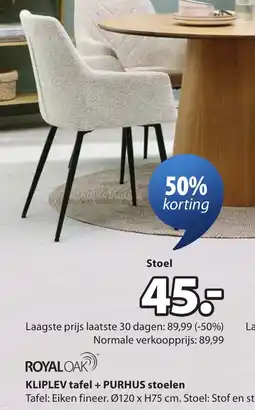 Jysk Purhus stoelen aanbieding