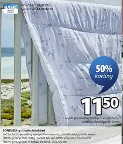 Jysk Fondsbu synthetisch dekbed aanbieding