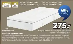 Jysk Dreamzone® driva springveermatras aanbieding