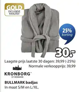 Jysk KRONBORGⓇ Bullmark badjas aanbieding