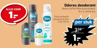 Trekpleister Odorex deodorant aanbieding